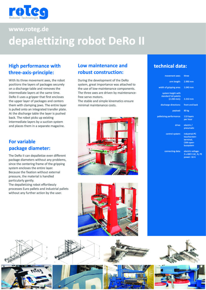 Depalettierroboter DERO II