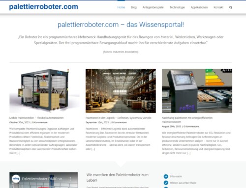 Neuer Blog und spannende Technik rund um Palettierer