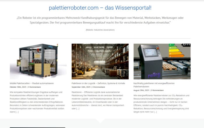 Palettierer und Blog